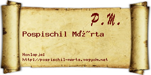 Pospischil Márta névjegykártya